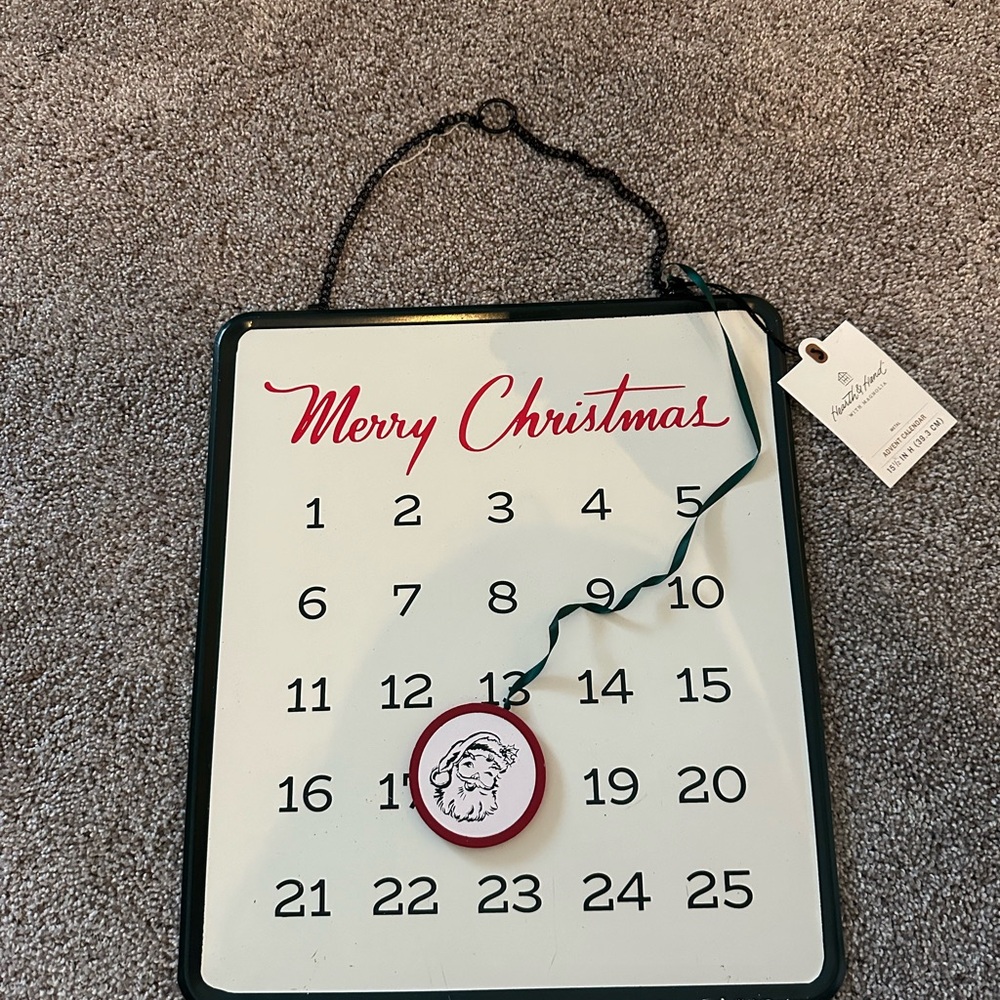 Hearth & Hand Christmas Countdown Calendar - Red, Green, White